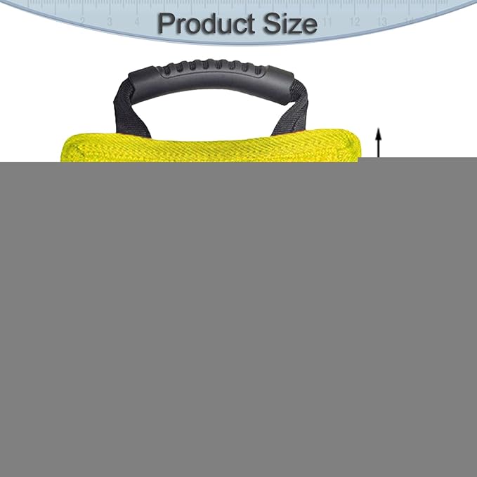 Baoblaze Dog Bite Pillow Tough Tug Toy Practical Portable Outdoor Pet Supplies for Small and Medium Sized Dogs Biting Pad with Handle, Yellow
