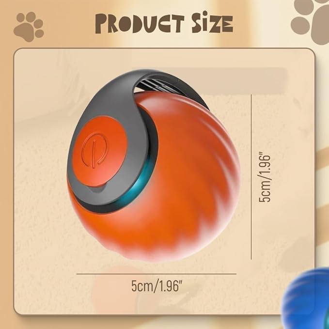 Upgrade Speedy 3.0 Tail Cat Toy, 2026 New Speedy Tail Interactive Cat Toy for Indoor Cats, USB Rechargeable Automatic Moving Smart Cat Toys Ball with Tail Two Speed Adjustment (Blue, 1PC)