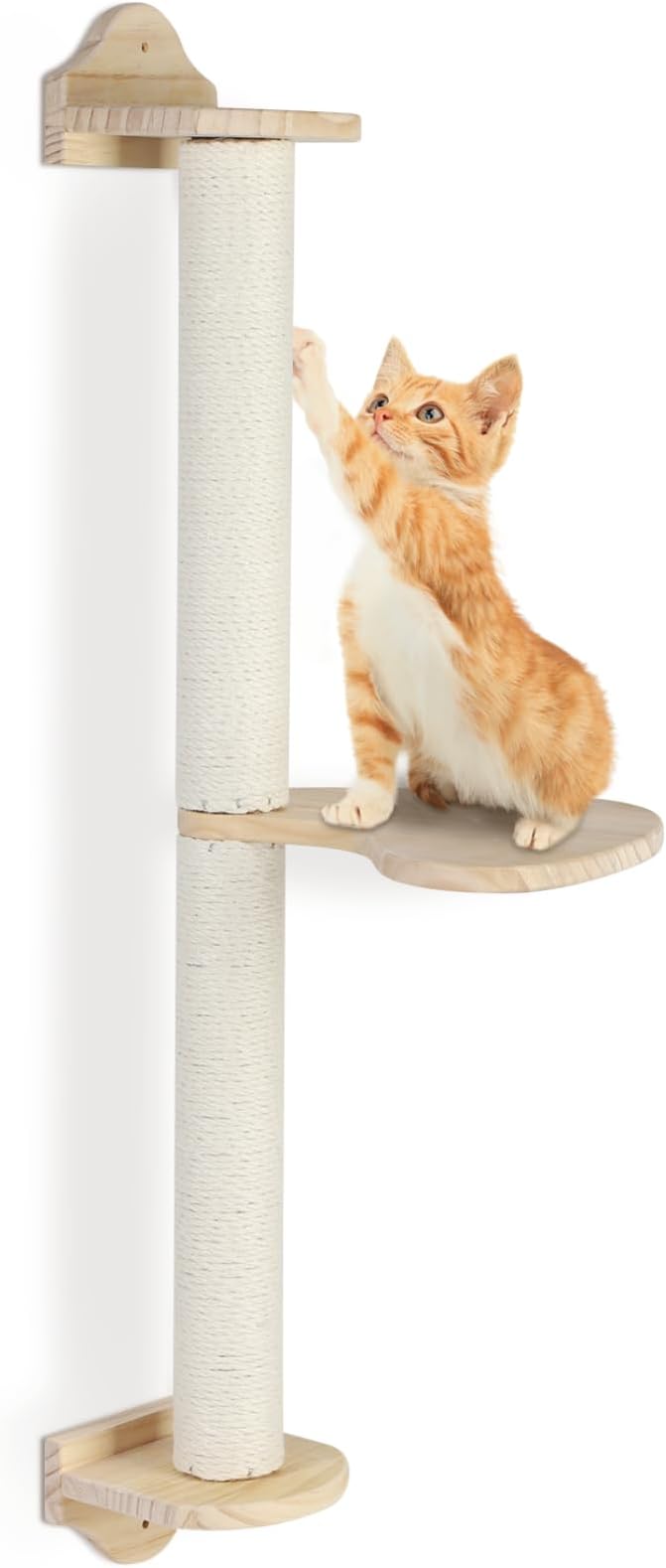 Dorakitten Cat Scratching Posts, 2 PCS, Sisal Hemp, Wall Mounted, Modern Style, Large Breed Friendly