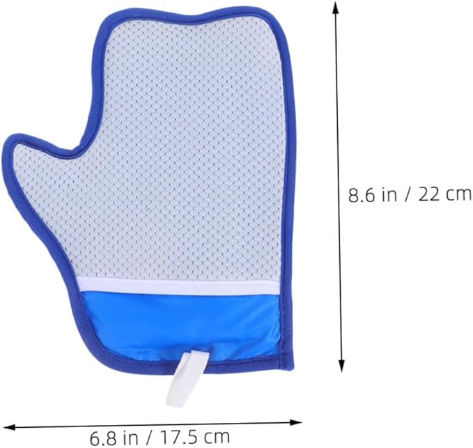 2pcs Reusable Double Sided Grooming Gloves for Pet Hair Removal Electrostatic Mitt for Dogs and Cats Comfortable Ergonomic Fit Easy to Clean for Furniture Clothes Car Interior Blue
