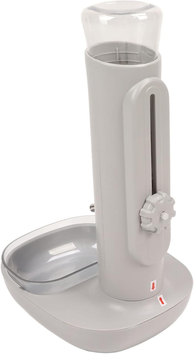 Adjustable Dog Standing Water Dispenser Bowl Stainless Steel Control Pet Drinking Feeder for Dogs Cats 680ml for Pet Feeding Watering Supply