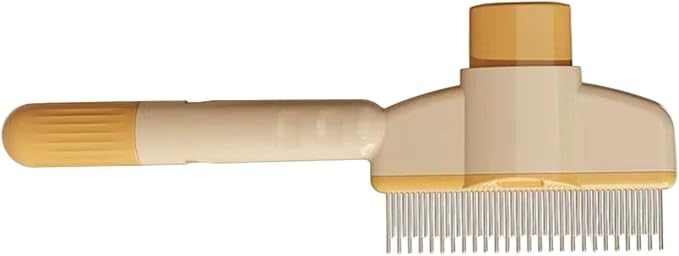 Cat Brush,with Release Button Grooming Comb - Long Hair Cat Brush Dematting Comb,for Long Short Puppy Kitten Pet Undercoat Indoor Home Travel Bath Massage