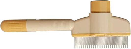 Cat Brush,with Release Button Grooming Comb - Long Hair Cat Brush Dematting Comb,for Long Short Puppy Kitten Pet Undercoat Indoor Home Travel Bath Massage