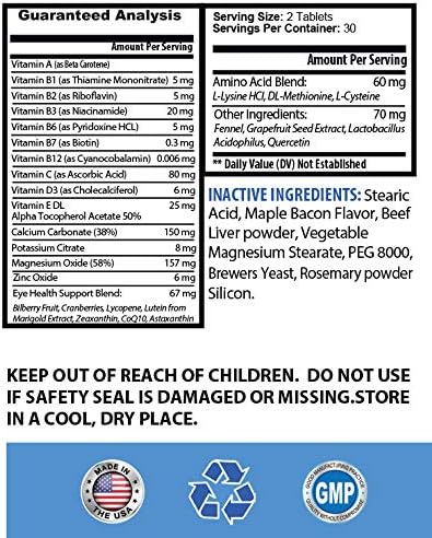 I LOVE MY PETS LLC Cats Eye Health - CAT Eye Health Complex - Premium Benefits - Real Support - cat Vitamin b Complex - 2 Bottles (120 Treats)