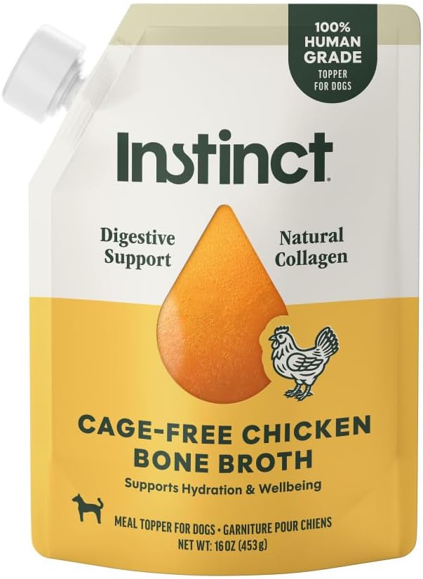 Instinct Bone Broth, Meal Topper for Dogs - Cage-Free Chicken, 16 oz. Pouch