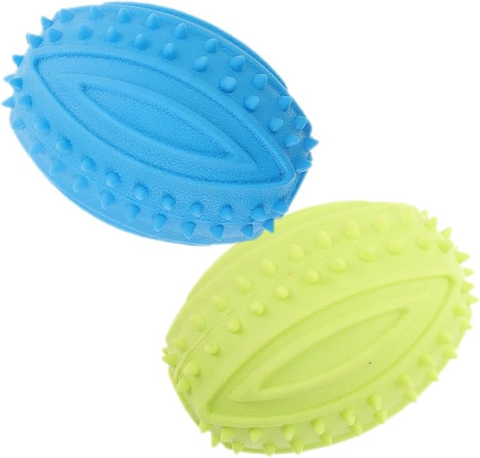 2pcs Small Dog Squeaky Balls Rubber Chew Interactive Teething Balls for Puppies Portable Pet Supplies
