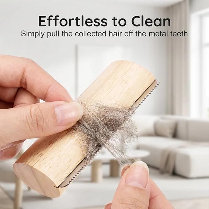 Pet Deshedding & Grooming Tool | Dog Brush for Shedding Cat Grooming Supplies, Ergonomic Gripping, Wooden Grooming Shedding Brush for Long Hair Dogs and Cats Pet Cleaning Comb Supplies (1pc)