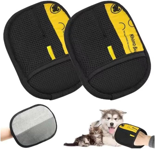 2PCS Cat Grooming Gloves Pet Hair Removal Brush Double-Sided Electrostatic Dog Cat Deshedding Glove Pet Grooming Supplies