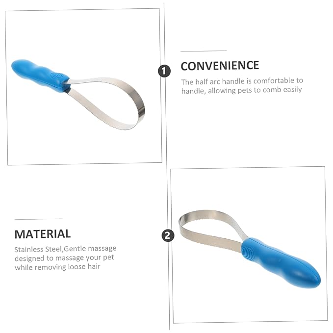 Kisangel PET Hair Removal Comb Non-slip Dog and Cat Grooming Brush Portable Hair Shaving Tool for Easy PET Care and Massage for Home Grooming