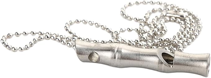 Alasum Dog Training Whistle Silent Bark Control Stainless Steel with Hanging Chain Multipurpose Outdoor Camping Supply for Dogs and Pets