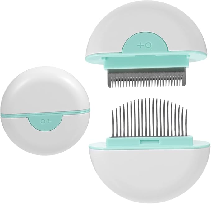 Pet Cat Grooming Stripping Tool Lightweight Hair Comb with Smooth Surface for Removing Loose Hair Tangles and Dander Long and Haired Cats Mint Green