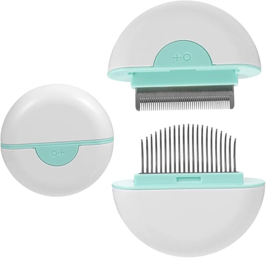 Pet Cat Grooming Stripping Tool Lightweight Hair Comb with Smooth Surface for Removing Loose Hair Tangles and Dander Long and Haired Cats Mint Green