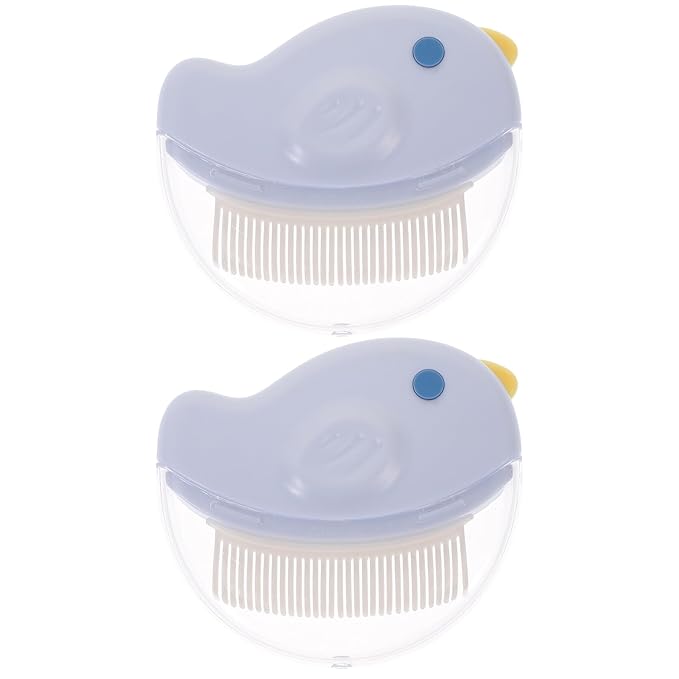 COHEALI 2pcs Cat Brush and Dog Grooming Comb Set with Dematting Function, Blue Plastic Pet Hair Removal Tool for Indoor Cats and Small Dogs