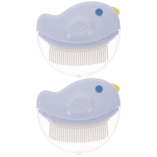 COHEALI 2pcs Cat Brush and Dog Grooming Comb Set with Dematting Function, Blue Plastic Pet Hair Removal Tool for Indoor Cats and Small Dogs