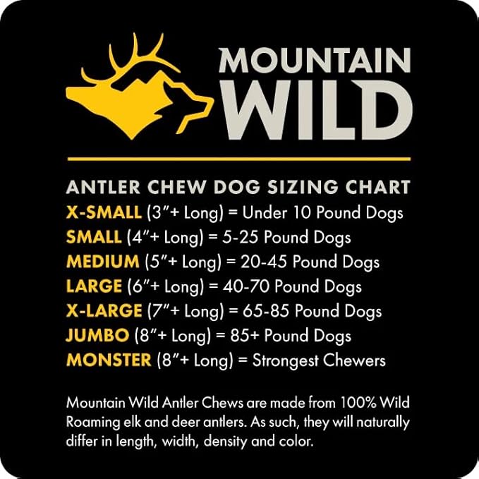 Split Antler Dog Chew, Mineral-Rich Antlers for Dogs, No Mess, No Odor, Long Lasting for Aggressive Chewers, for Small and Medium Dogs (Medium)