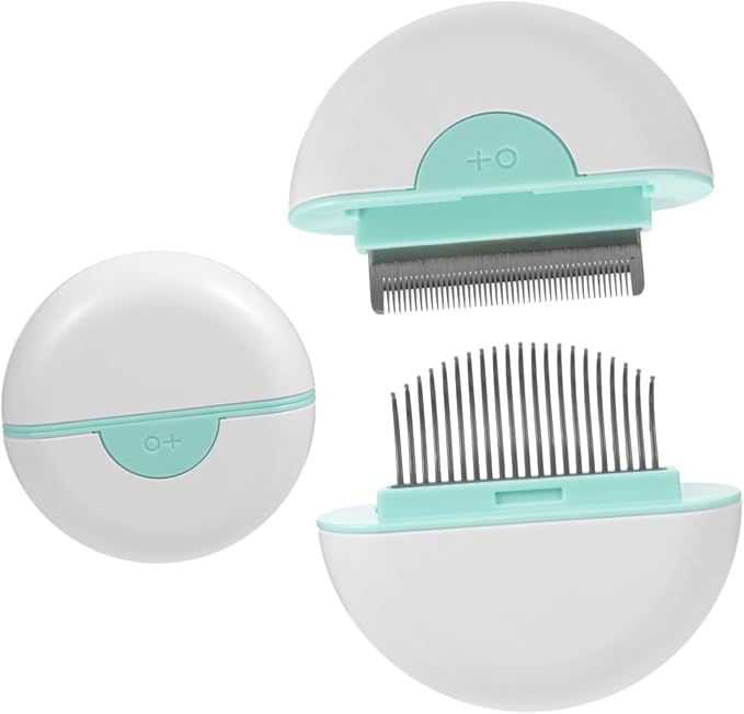 Pet Cat Grooming Comb Brush Stripping Tool for Shedding Cleaning Cat Hair Brush for Long Haired Cats Portable Design for Easy Use