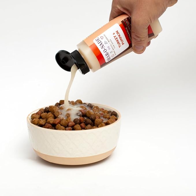 Bone Broth + Marrow Topper for Dogs - Turkey & Pumpkin, 8 fl oz - Grain-Free, AAFCO-Compliant, Small-Batch Nutritional Topper