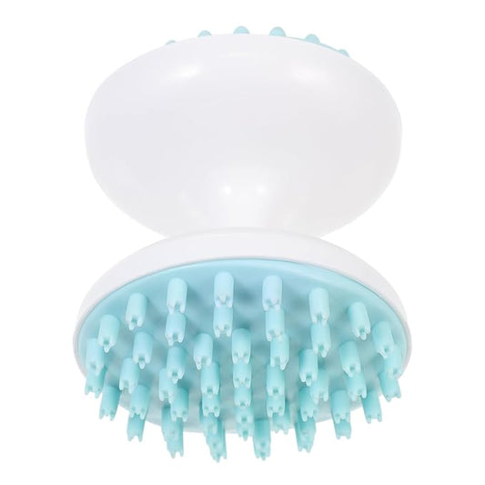 Pet Massaging Brush and Grooming Comb for Cats and Dogs, Plastic Bathing Brush with Itching Scratcher, Green Multi-use Pet Bath Supplies for Home Grooming