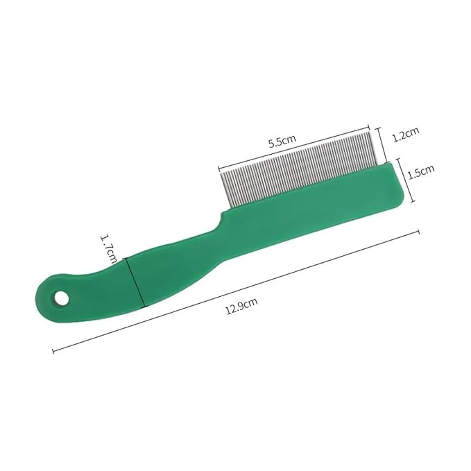 Cat Comb Stainless Steel Pet Hair Remover Wooden Handle Cat Hair Comb Pet Grooming Massage Dog Brush Pets Supplies(Green A)