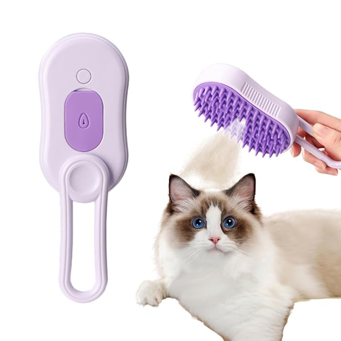 Cat Steam Brush, Cat Spray Comb, Pet Massage Shedding Brush, Rechargeable Silicone Steam Hair Brush, Multi-functional Cat And Dog Hair Brush,Cat Hair Steam Brush