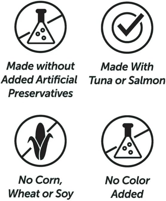 Tuna and Salmon Cuts in Gravy Wet Cat Food, Complete + Balanced Variety Pack ~ (2.64 Oz Split Cups) ~ (12 Pack) ~ Made Without Added Artificial Preservatives.
