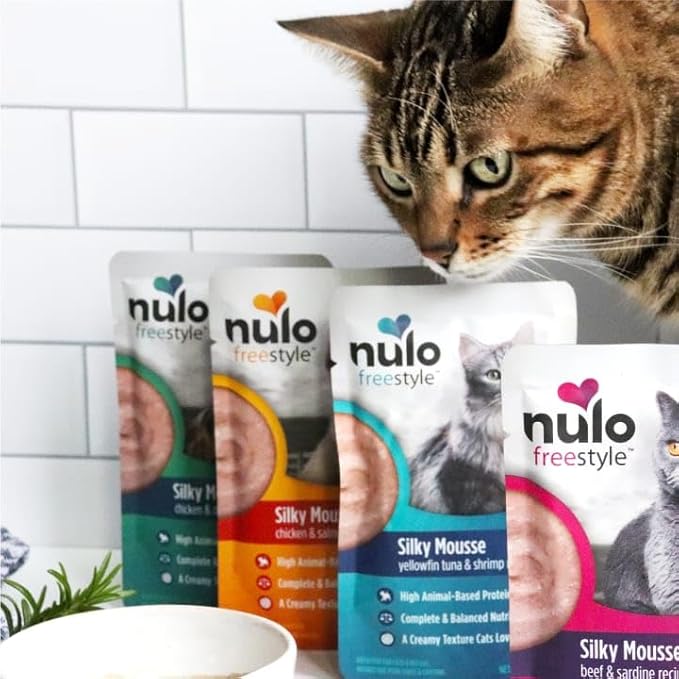 Nulo Freestyle Wet Cat Food 24 Pack Mousse, Smooth As Silk Texture with High Animal-Based Protein for Complete and Balanced Nutrition Your Kitten to Senior Cat Will Crave