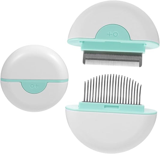 Cat Grooming Comb for Shedding and Massage Pet Hair Removal Tool Comfortable Grip Smooth Surface Design for Cats and Kittens Mint Green