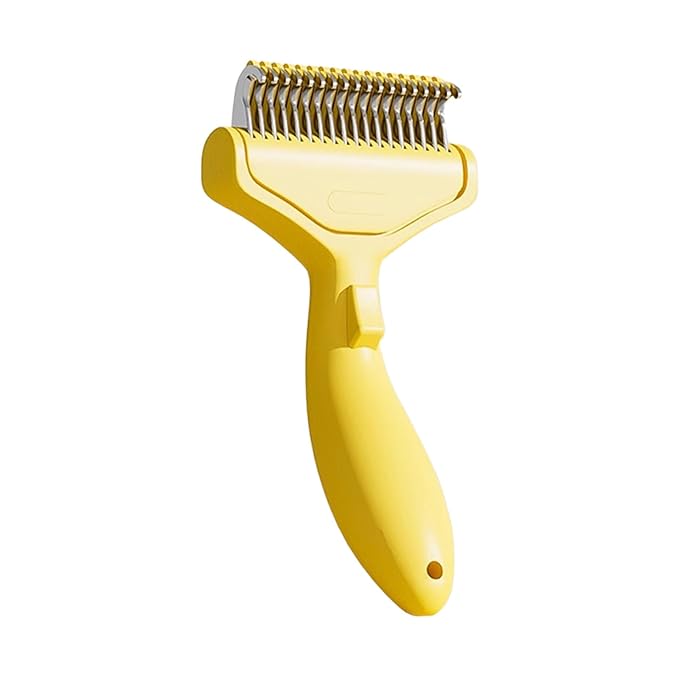 Stainless Steel Pet Detangling Comb for Dog Cats to Remove Shedding Furs Hair Mats Knots and Tangles Grooming Tool Pet Deshedder Comb
