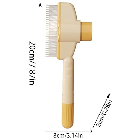 Pet Knotting Comb for Dogs, Cat Grooming Comb for Hair Knots, Puppy Grooming Combs, Pet Hair Remover Combs, Flea Cleaning Brush with Button Function