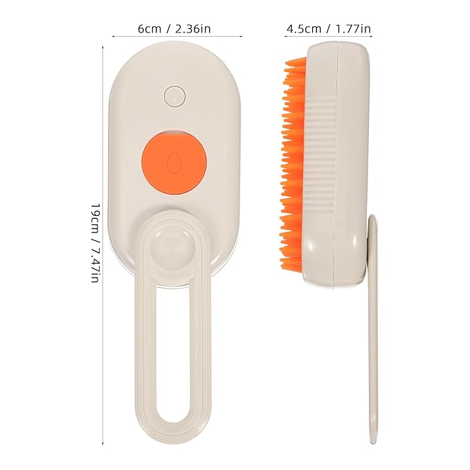 Rotating Handle Pet Brush with Spray for Long Haired Dogs and Indoor Cats Versatile Grooming Comb for Shedding Control Static Reduction and Massage