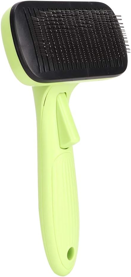 Cat Grooming Comb - Retractable Cat Brush with Release Button for Indoor Cats Shedding, Gently Removes Loose Undercoat - Automatic Cats Self Cleaning Slicker Brushes Tool