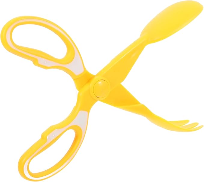 BESPORTBLE Portable Dog Poop Scooper Clamp, Outdoor Pet Waste Picker with Long Handle, Heavy Duty Yellow Poop Grabber for Dog Cleaning Supplies