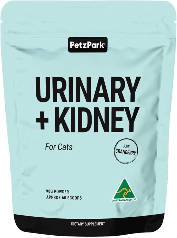 Urinary and Kidney Powder Supplement for Cats - Cranberry, Nettle Seed, D-Mannose for Cat UTI Treatment, Urinary Tract Health, and Kidney Care - Fast UTI Relief & Prevention - 60 Scoops