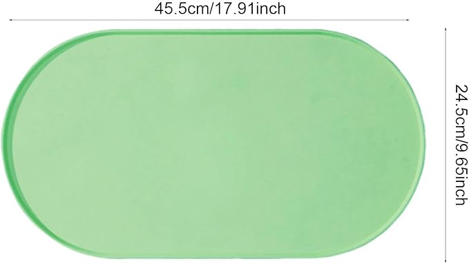 Pet Feeding Dog Food Mat Multifunctional Supplies Anti Slip Silicone Contain Spills Replace Pad Accessories Placemat, Green