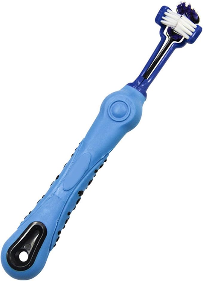 aqxreight 3 Sided Pet Toothbrush Multi Angle Dog Cat Toothbrush Pet Supplies for Oral Thoroughly Clean Pre 3 Sided Toothbrush3 Dog ToothbrushPet ToothbrushDog ToothbrushDog and (Green) (Blue)