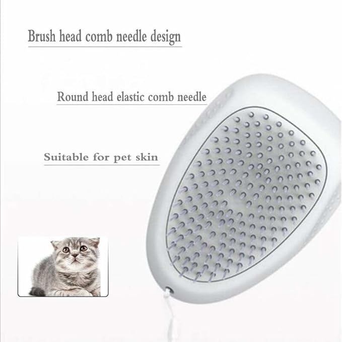 Pet New Product Cat Grooming Massage Brush One-Key Hair Removal Green