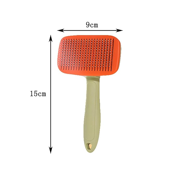 Self Cleaning Slicker Brush - Skin Friendly Deshedding Grooming Tool for Dogs & Cats, Suitable for Shedding & Haired Pets, with Pet Supplies Accessories, Blue