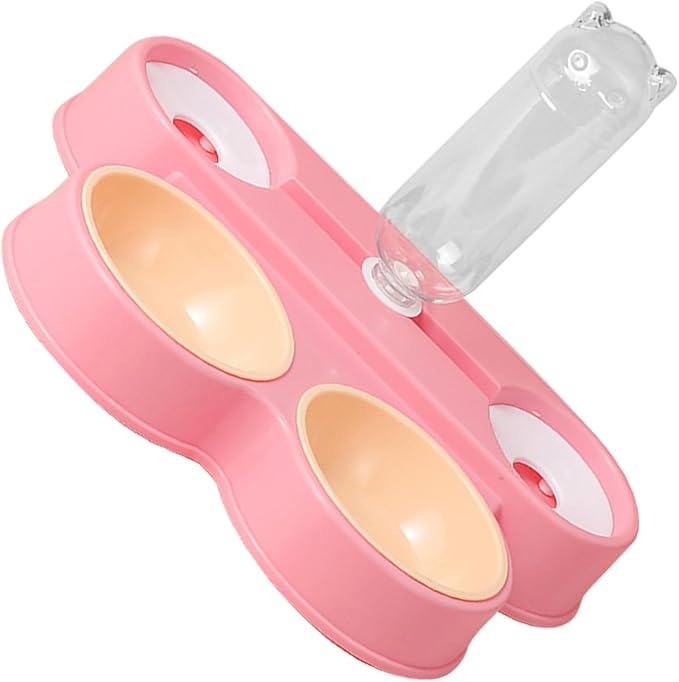 Dogs Bowl Automatic Cats Food 4 in 1 Pet Food Feeders with Automatic Water Bottle Double Dog Feeders for Large Dogs