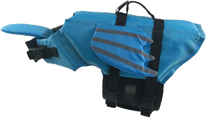 Luxshiny Reflective Blue Canine Safety Jacket Small, Breathable Professional Pet Preserver Vest for Swimming and Outdoor Safety, Portable Puppy Accessory Pet Supply
