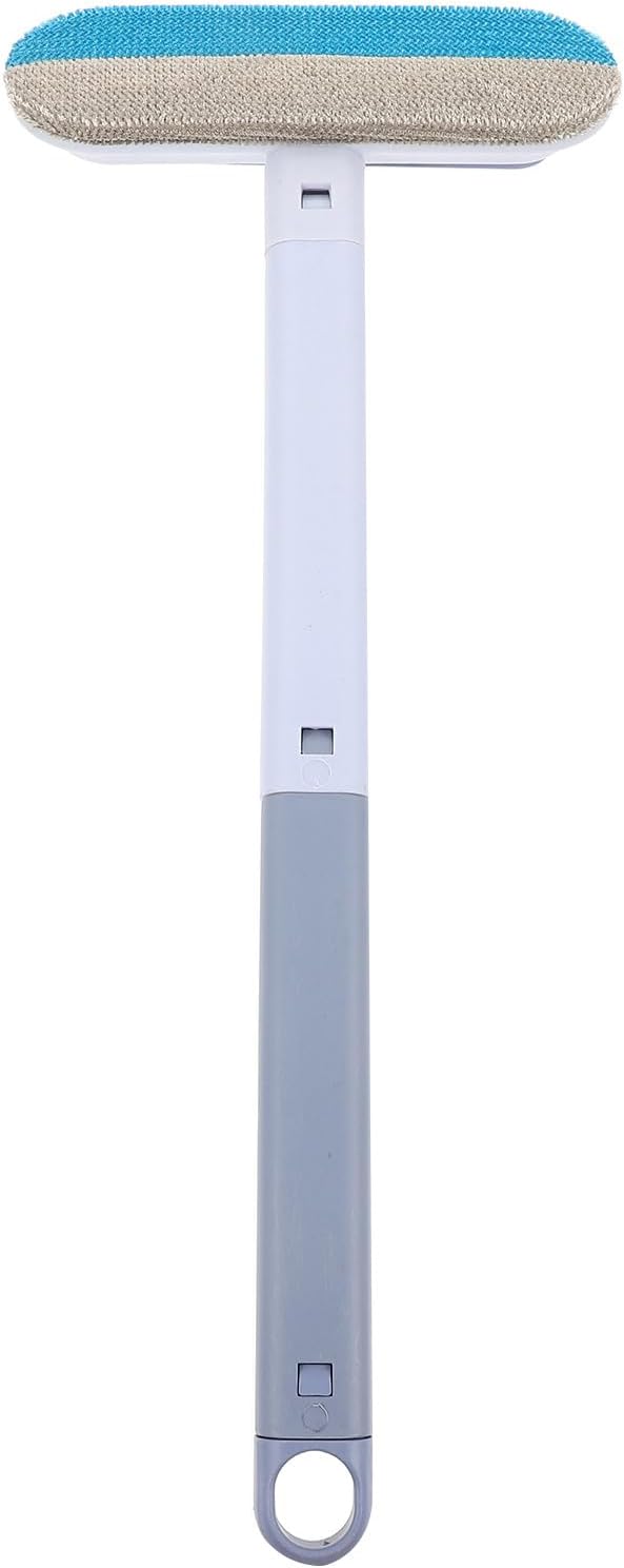 Pet Hair Remover Brush for Dog and Cat, Portable Lint Remover for Carpet and Furniture, High-Efficiency Sticky Hair Cleaner in Ash Blue for Pet Grooming and Household Use