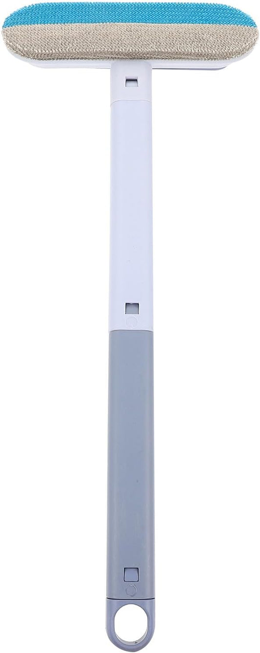 Pet Hair Remover Brush for Dog and Cat, Portable Lint Remover for Carpet and Furniture, High-Efficiency Sticky Hair Cleaner in Ash Blue for Pet Grooming and Household Use