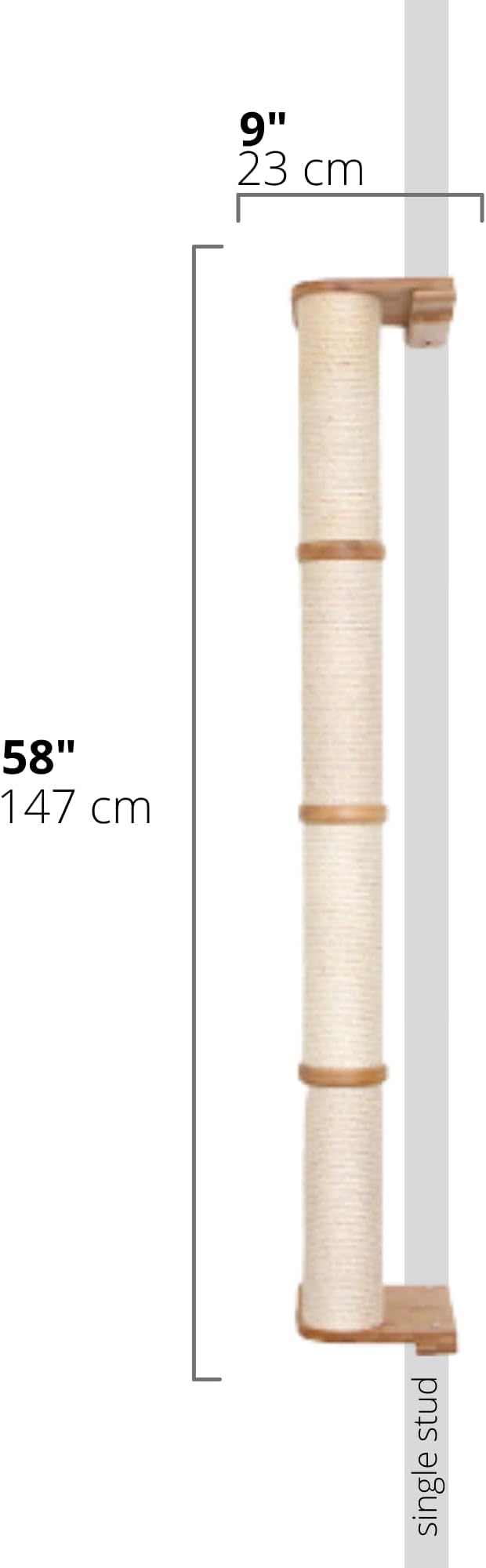 Catastrophic Creations Cat Scratching Post – 4-Tier Cat Wall Scratcher – Durable Bamboo & Sisal Cat Scratcher Post – Hand-Crafted Cat Scratching Posts for Indoor Cats – Modern Cat Furniture-