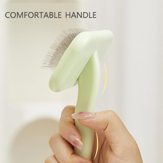 Pet Grooming Brush for Shedding Dog Cat Needle Comb Square-Shaped Deshedding Combs Detangler Grooming Tools for Short Long Hair Remove Tangles Knots - Purple S