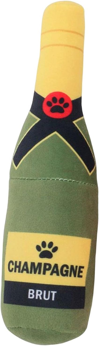 Printed Dog Toy Bottle Squeaky Bite Resistant Teasing Toy Pet Supplies for Training Medium Dogs Small Dogs Puppy Birthday, Green