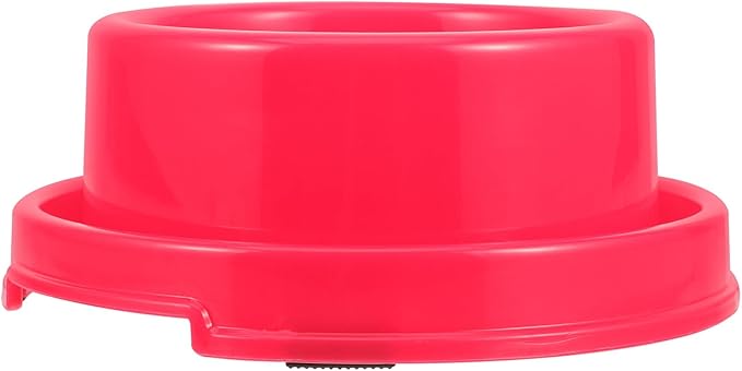 Colorful Round Pet Bowl for Puppy Feeding Area Red Pp Plastic Dog Food Feeder and Water Bowl for Small Dogs and Cats Sturdy Pet Supply for Home and Travel