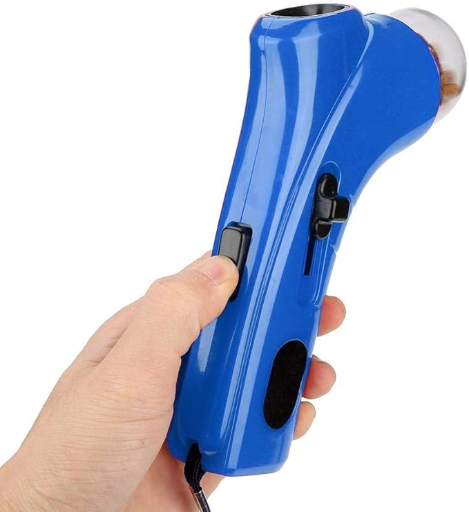 Pet Treat Launcher Funny Dog Food Catapult Puppy Snack Dispenser Handheld Dog Food Feeder Pet Training Interactive Toys(Blue)