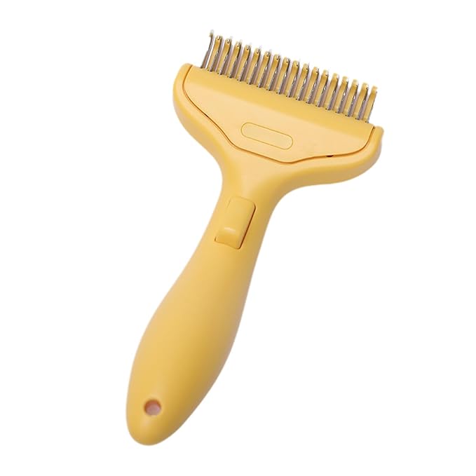 Professional Pet Hair Removal Comb For Dog Cats With Stainless Steel Detangling Teeth Ergonomic Handle Grooming Supply Pet Deshedder Comb