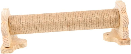 Cat Scratching Post Sisal Indoor Kitten Scratcher with Solid Wood Core 40cm Sturdy Wear-Resistant Scratching Pole for Cage and Home Use