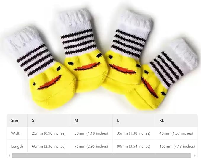 Cat Grooming Socks – Protective Mesh Foot Sleeves for Bathing, Nail Trimming & Vet Visits – Anti-Scratch & Breathable Design (Duckling Foot Cover [Non-Slip],S（Max Diameter of Paw 1.38 inches）)