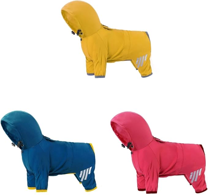 Windproof Dog Raincoats Pet Hood Raincoats Reflective Pet Jackets Dogs Supplies